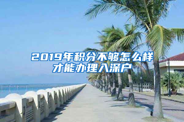 2019年积分不够怎么样才能办理入深户