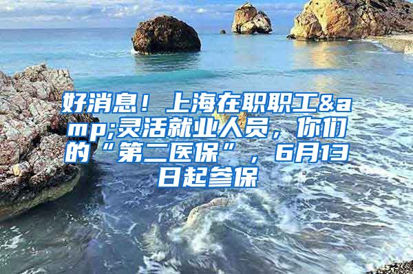 好消息！上海在职职工&灵活就业人员，你们的“第二医保”，6月13日起参保