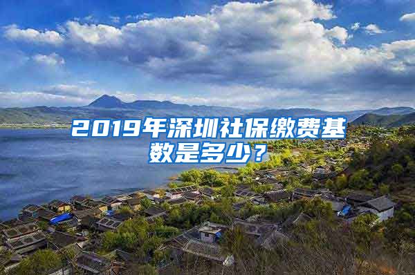 2019年深圳社保缴费基数是多少？