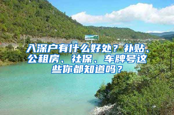 入深户有什么好处？补贴、公租房、社保、车牌号这些你都知道吗？