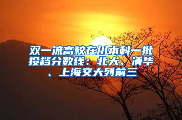 双一流高校在川本科一批投档分数线：北大、清华、上海交大列前三