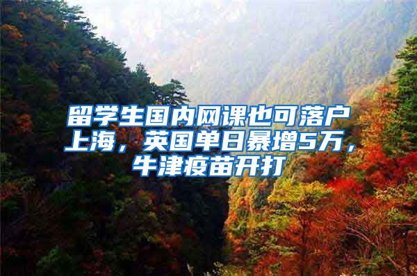 留学生国内网课也可落户上海，英国单日暴增5万，牛津疫苗开打