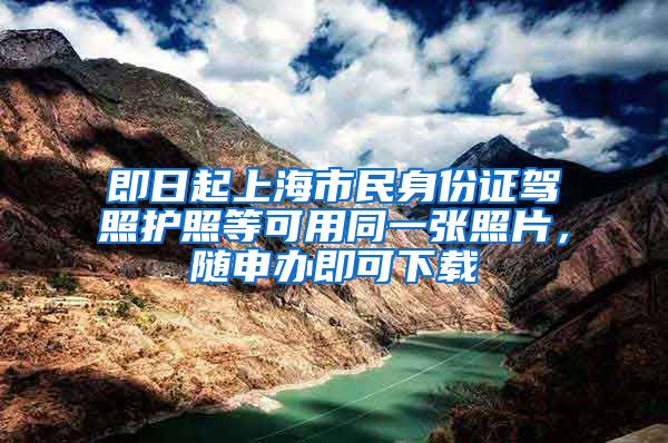 即日起上海市民身份证驾照护照等可用同一张照片，随申办即可下载