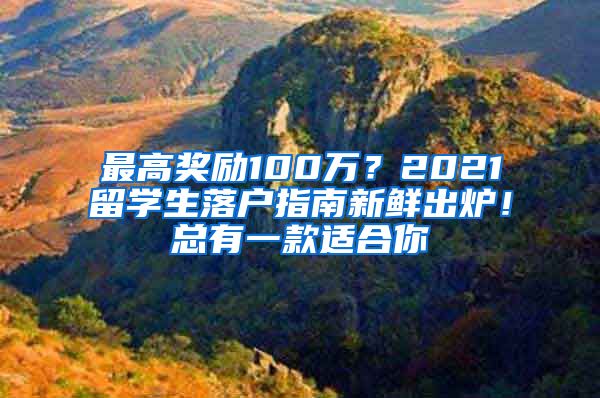 最高奖励100万？2021留学生落户指南新鲜出炉！总有一款适合你