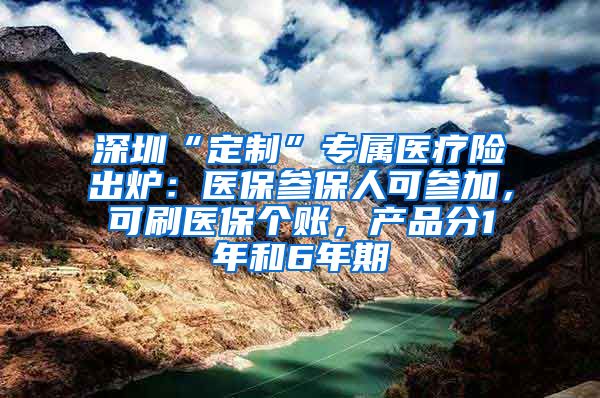 深圳“定制”专属医疗险出炉：医保参保人可参加，可刷医保个账，产品分1年和6年期