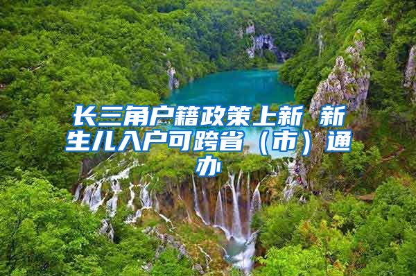 长三角户籍政策上新 新生儿入户可跨省（市）通办