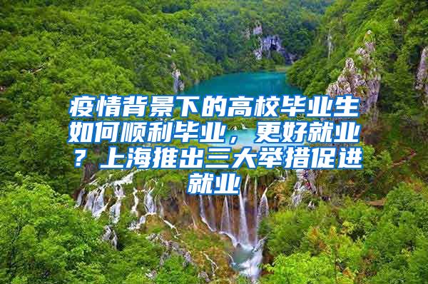 疫情背景下的高校毕业生如何顺利毕业，更好就业？上海推出三大举措促进就业