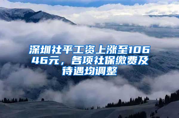 深圳社平工资上涨至10646元，各项社保缴费及待遇均调整