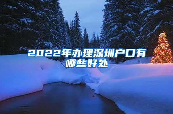 2022年办理深圳户口有哪些好处