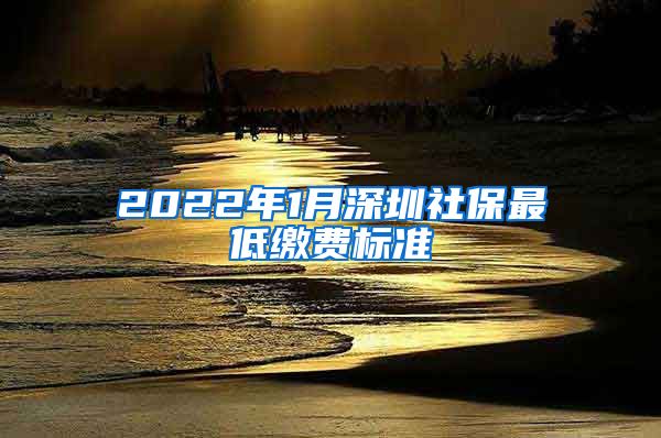 2022年1月深圳社保最低缴费标准