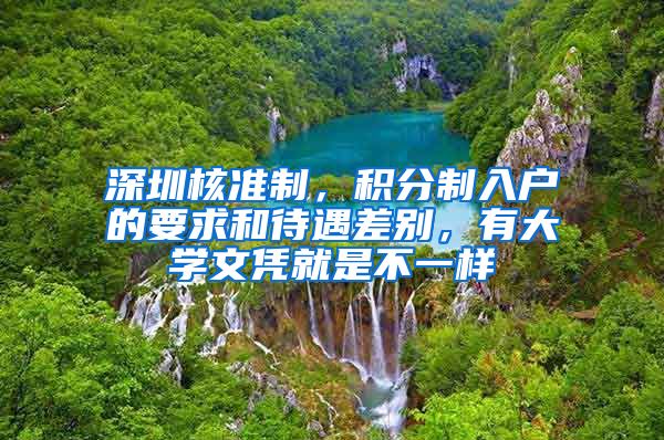 深圳核准制，积分制入户的要求和待遇差别，有大学文凭就是不一样