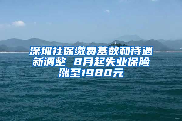 深圳社保缴费基数和待遇新调整 8月起失业保险涨至1980元