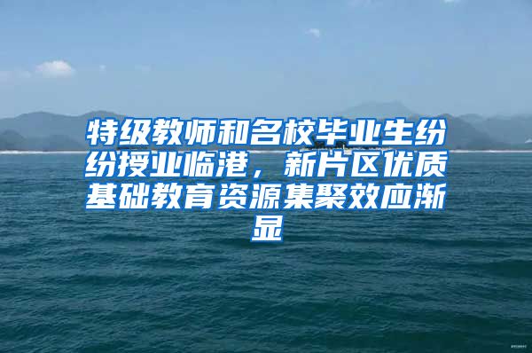 特级教师和名校毕业生纷纷授业临港，新片区优质基础教育资源集聚效应渐显