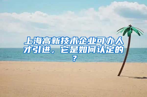 上海高新技术企业可办人才引进，它是如何认定的？