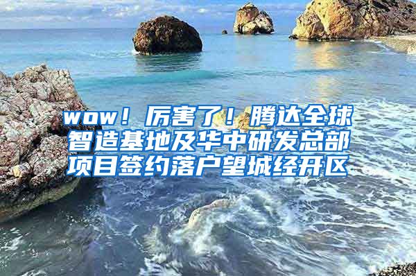 wow！厉害了！腾达全球智造基地及华中研发总部项目签约落户望城经开区