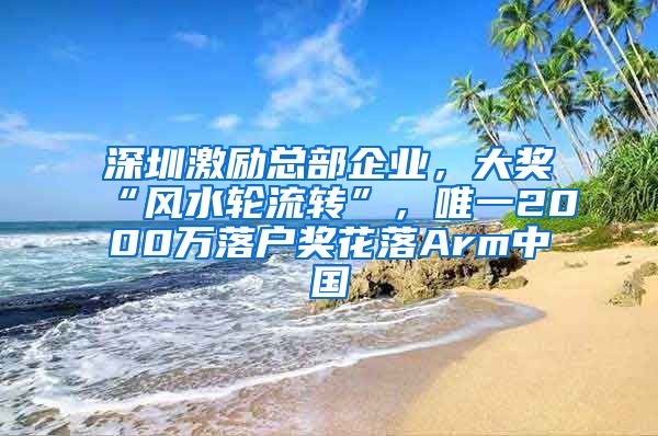 深圳激励总部企业，大奖“风水轮流转”，唯一2000万落户奖花落Arm中国