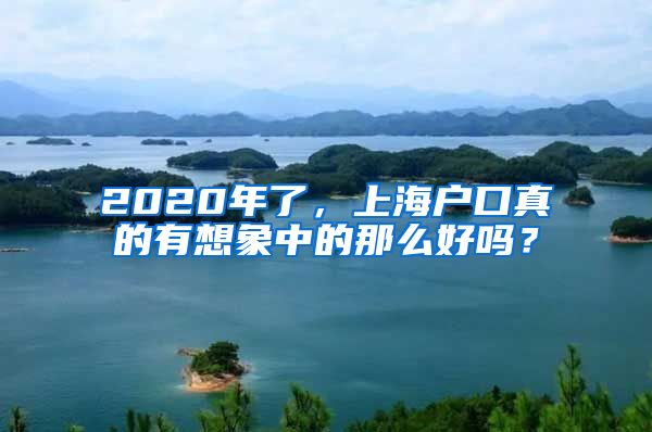 2020年了，上海户口真的有想象中的那么好吗？