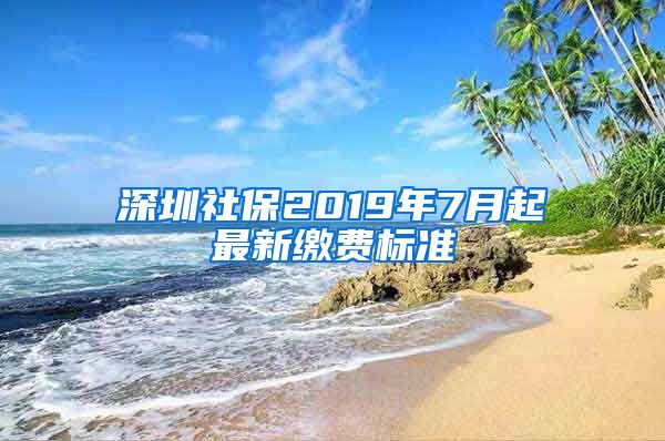 深圳社保2019年7月起最新缴费标准