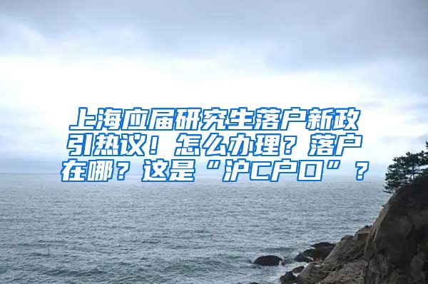 上海应届研究生落户新政引热议！怎么办理？落户在哪？这是“沪C户口”？