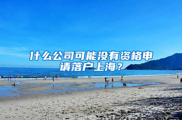 什么公司可能没有资格申请落户上海？