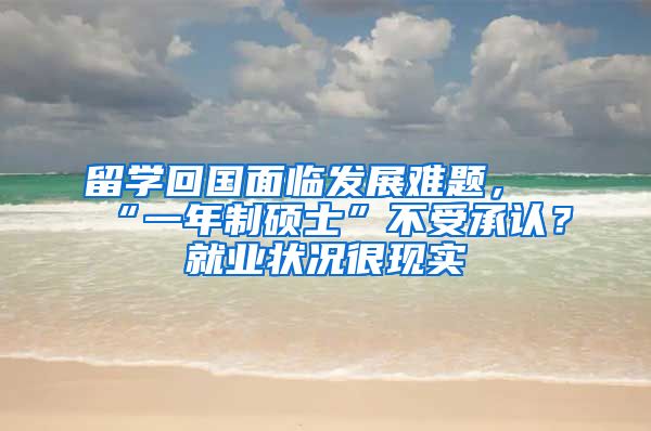 留学回国面临发展难题，“一年制硕士”不受承认？就业状况很现实