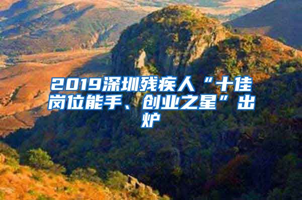 2019深圳残疾人“十佳岗位能手、创业之星”出炉