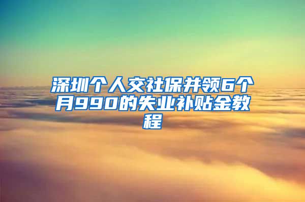 深圳个人交社保并领6个月990的失业补贴金教程