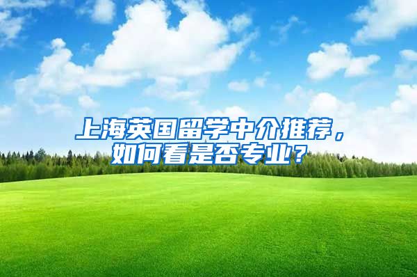 上海英国留学中介推荐，如何看是否专业？