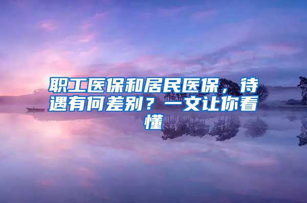 职工医保和居民医保，待遇有何差别？一文让你看懂