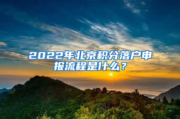 2022年北京积分落户申报流程是什么？