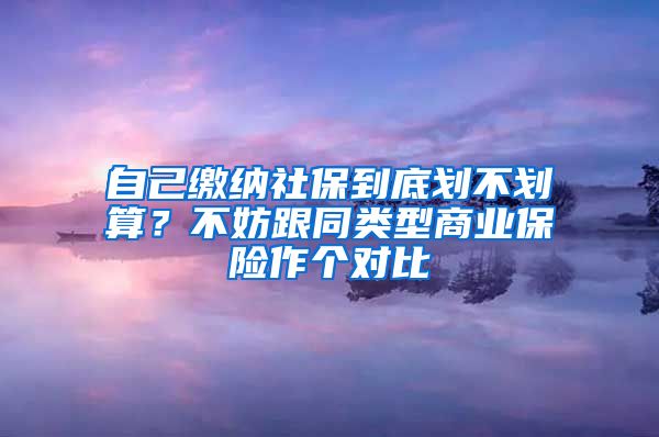 自己缴纳社保到底划不划算？不妨跟同类型商业保险作个对比