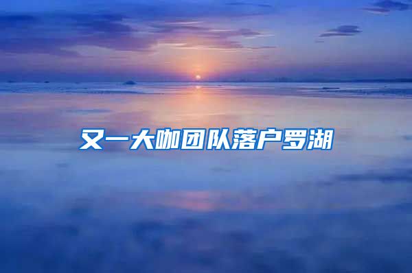 又一大咖团队落户罗湖