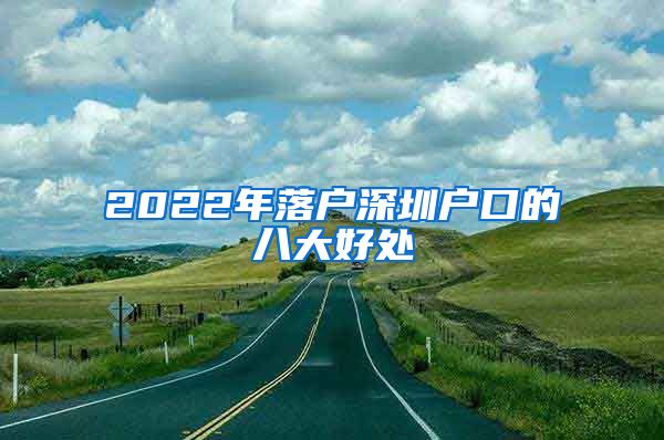 2022年落户深圳户口的八大好处