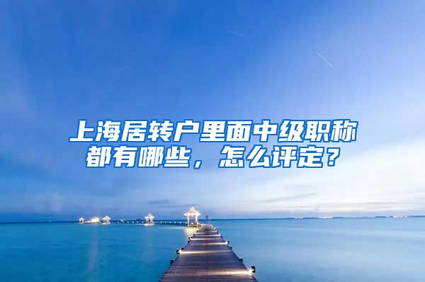 上海居转户里面中级职称都有哪些，怎么评定？