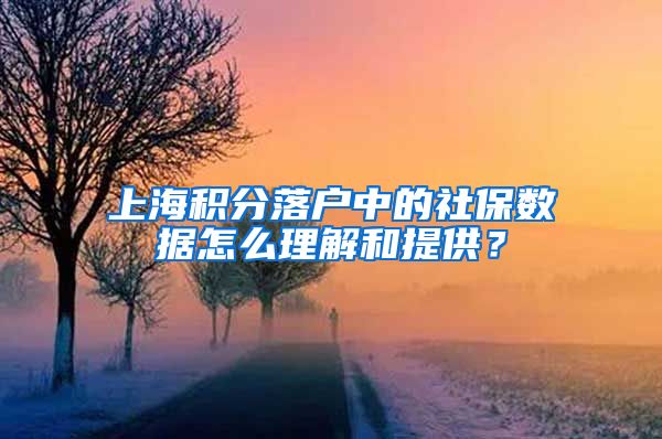 上海积分落户中的社保数据怎么理解和提供？