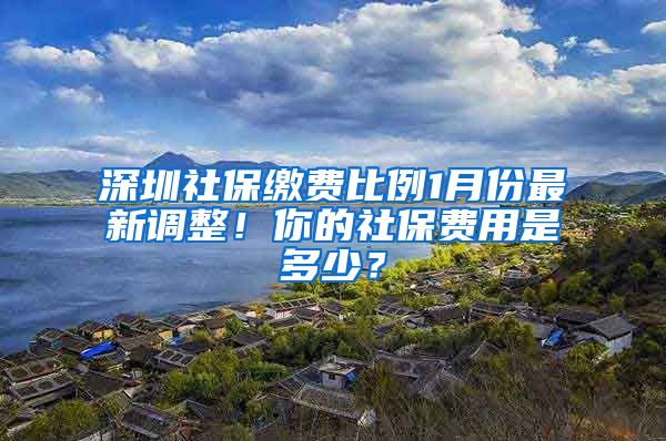 深圳社保缴费比例1月份最新调整！你的社保费用是多少？