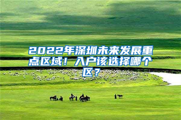 2022年深圳未来发展重点区域！入户该选择哪个区？