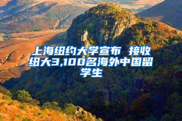 上海纽约大学宣布 接收纽大3,100名海外中国留学生