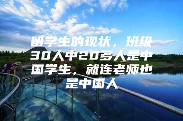 留学生的现状，班级30人中20多人是中国学生，就连老师也是中国人